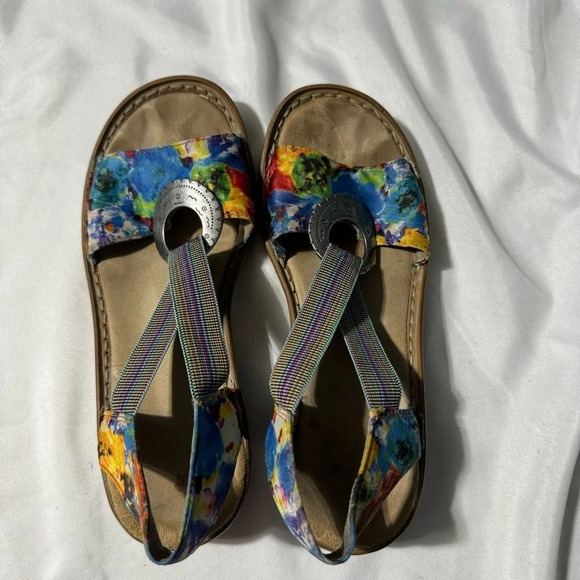 Rieker Sandals Multicolour Elastic Strap Slingback Size 36 (5 1/2) - Picture 1 of 10